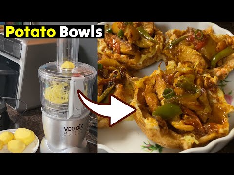 Potato Bowls Made with Veggie Bullet &amp; Presto Waffle Bowl Maker ⭐ Cooking Gizmos