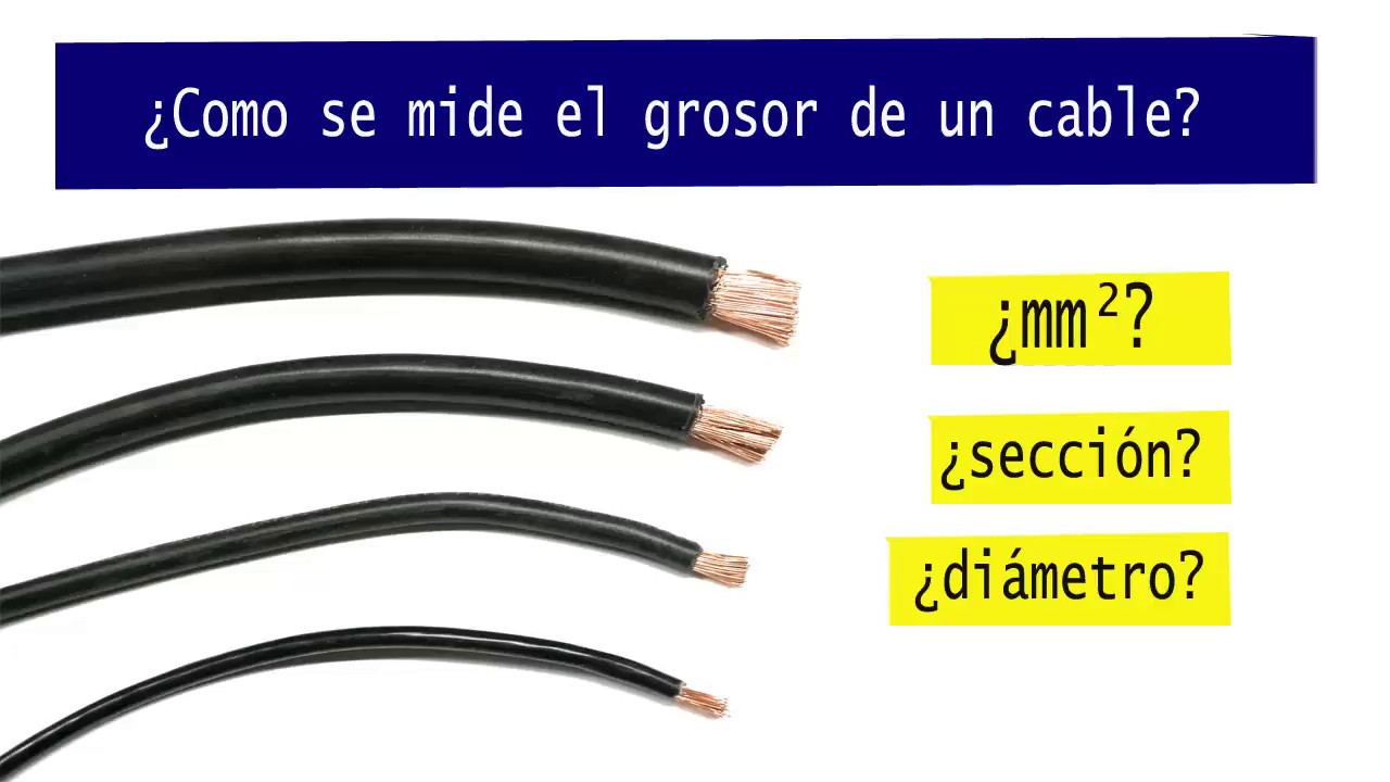 Desviar Parque jurásico Mirar fijamente Como saber la sección de un cable - YouTube