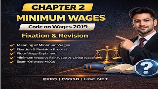 Code on Wages Act, 2019 ||Ch - 2 Minimum Wages MCQs + Bare Act Explanation Labour Law By Jyoti Mam