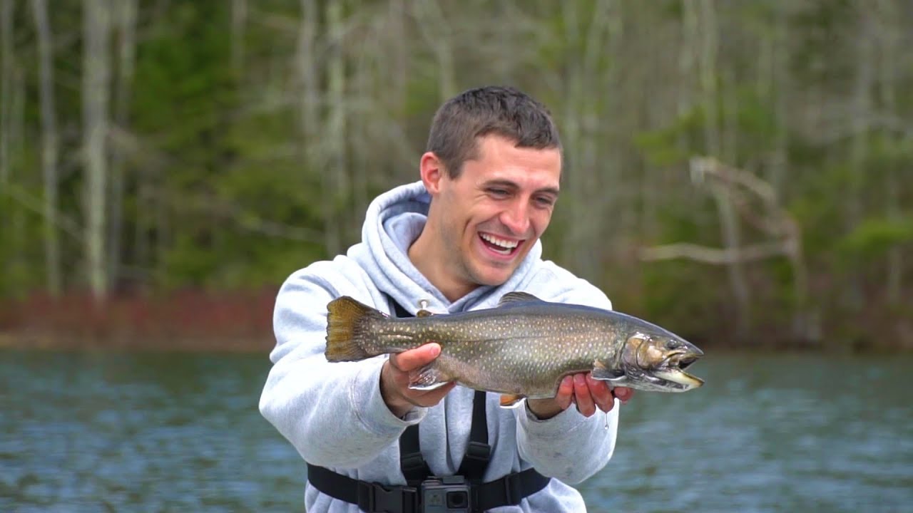 Awesome day brook trout fishing icy pond! 