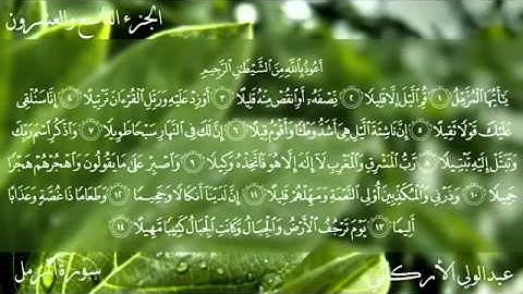 سورة المزمل بصوت الشيخ عبدالولي الأركاني