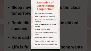 Coordinating Conjunctions l Examples of Coordinating Conjunctions#conjunctions #shorts