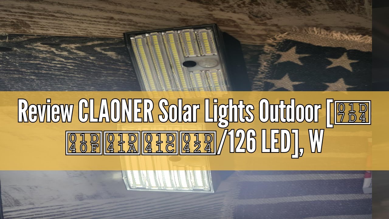 Review CLAONER Solar Lights Outdoor [𝟔 𝐏𝐚𝐜𝐤/126 LED], Wireless Motion Sensor Lights, IP65 Water