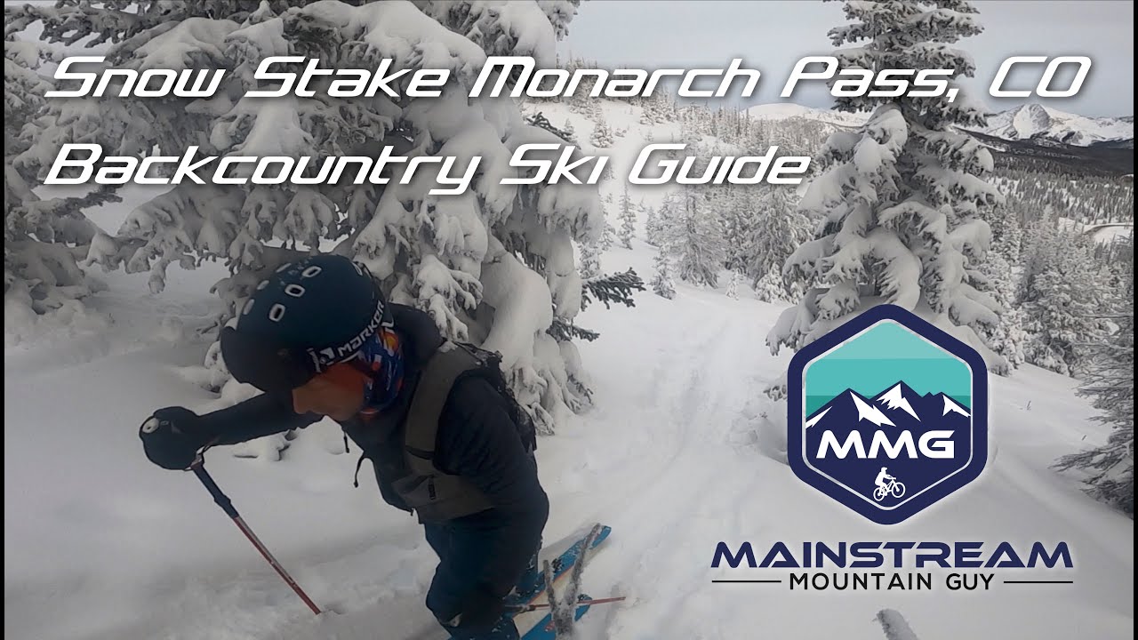 Backcountry Skiing & Snowboard Guide Snow Stake Monarch Pass Powder Day Salida, Colorado Dawn