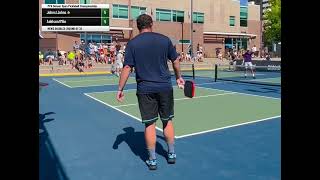 Ben Johns & Collin Johns vs Steve Adelson & Steven Milo (with scoreboard) at PPA Denver Open