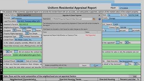 Appraise-It Pro: Appraise-It Classic Export