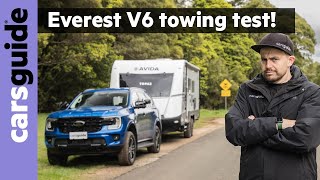 Caravan towing review: 2023 Ford Everest V6 4x4 Sport tow test (Avida 2.8tonne)