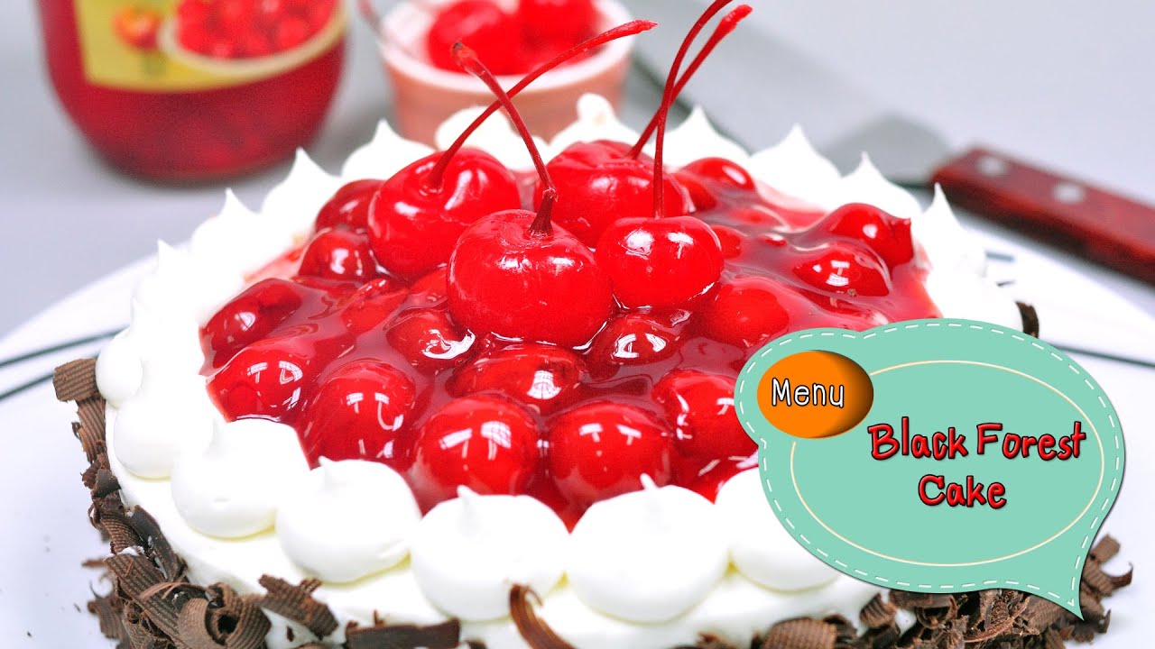 เค้กแบล็คฟอเรสต์ Black Forest Cake - 1 Minute Cooking