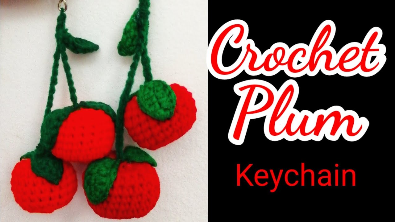 Crochet plum Keychain in malayalam /English subtitle