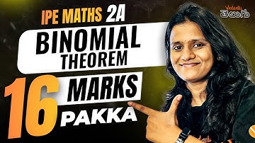 Intermediate Maths 2A Binomial Theorem in Telugu One Shot | Pakka 16 Marks | AP & TS | IPE 2025
