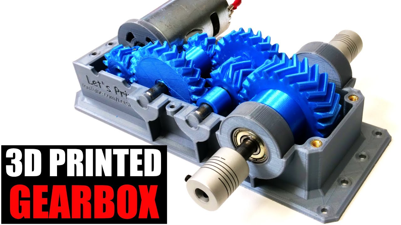 3D Printed Double Shaft Gearbox - Perfect for RC Vehicles 