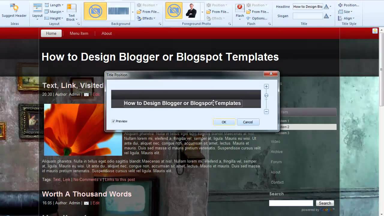 how to design blogger