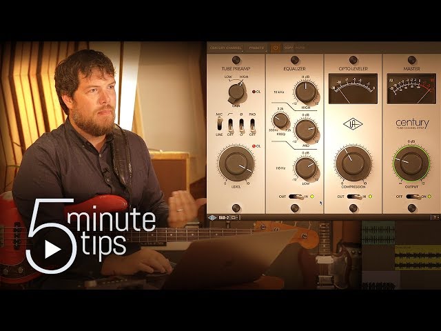 5-Min UAD Tips: Recording Electric Guitar u0026 Bass with Century Tube Channel Strip class=
