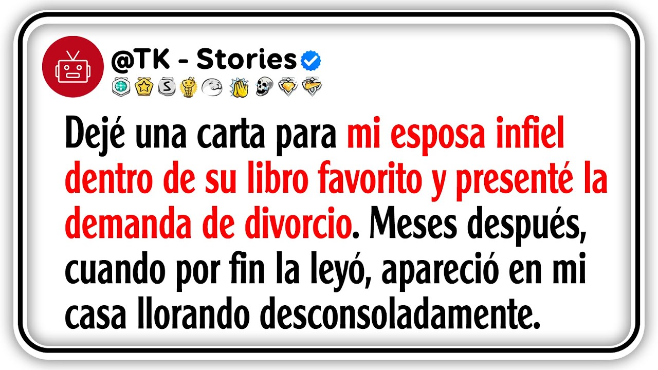 Dejé una carta para mi esposa infiel dentro de su libro favorito y presenté la demanda de divorcio..