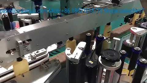 double sides labeling machine test video front back double sides bottle labeller