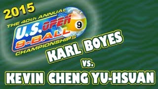 9-Ball - KARL BOYES vs KEVIN CHENG - 2015 US Open 9-Ball Championship