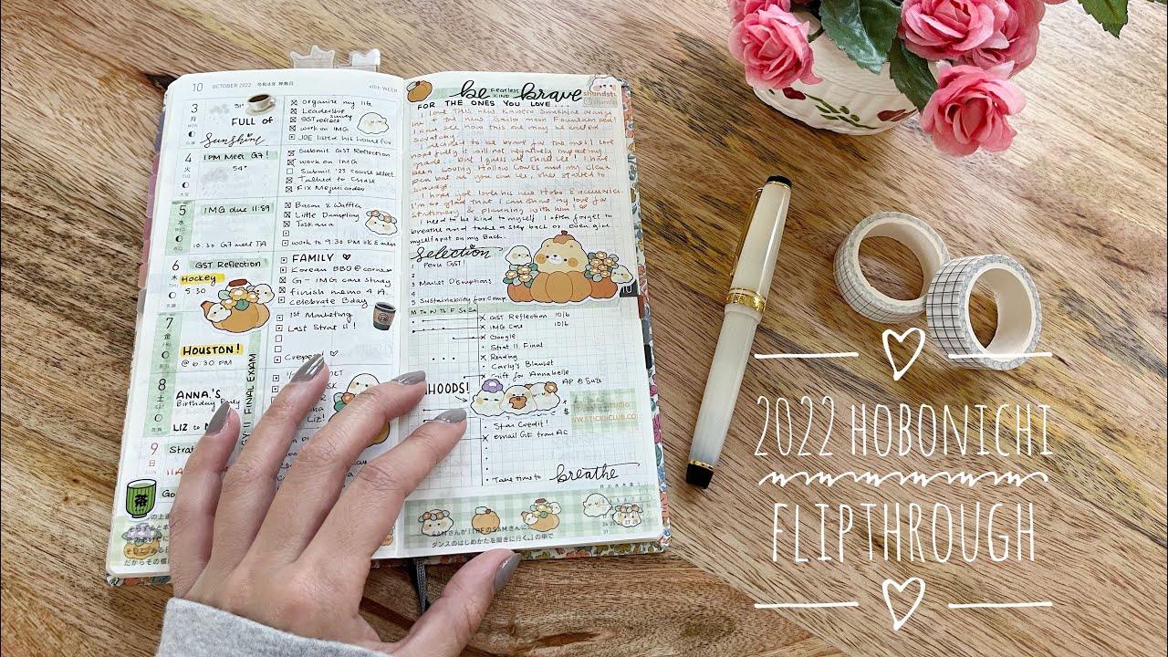 Hobonichi Weeks 2022 Flip Through Monthly & Weekly Spreads