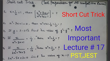 Maths Preparation for PST,JEST Lecture#17 Most Important Questions  A/C to text book by Ustani g
