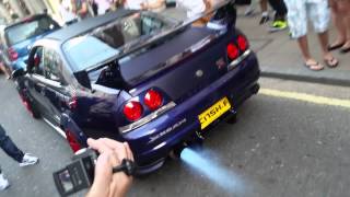 Nissan Skyline Gt-R 33 Spitting Fire London