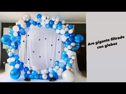Como hacer un Arco de Globos e instalarlo en un Aro 🎉 (Decoración para  Cumpleaños) 🎉 