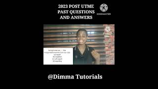 Post UTME Past Questions and Answers. Post UTME marathon lesson. giveityourbestshort