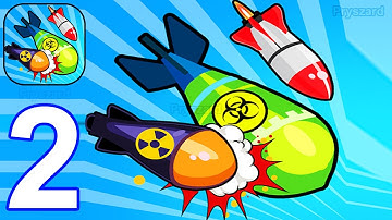 Bomb Evolution - Gameplay Walkthrough Part 2 Evolving Bombs Merge Plane (iOS, Android)