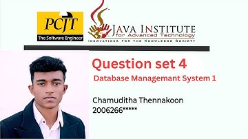 Question Set 04 | Database Management System | Java Institute