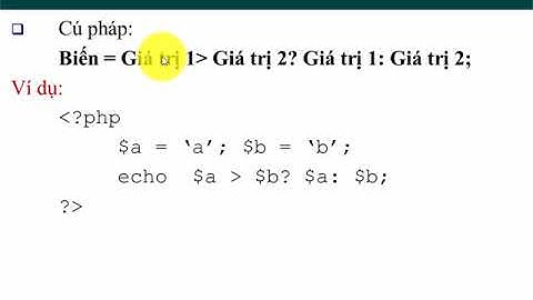 8.3  Hằng, biến, phép toán và cấu trúc điều khiển trong PHP