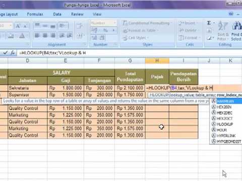 MS Excel: Fungsi VLOOKUP & HLOOKUP  Doovi