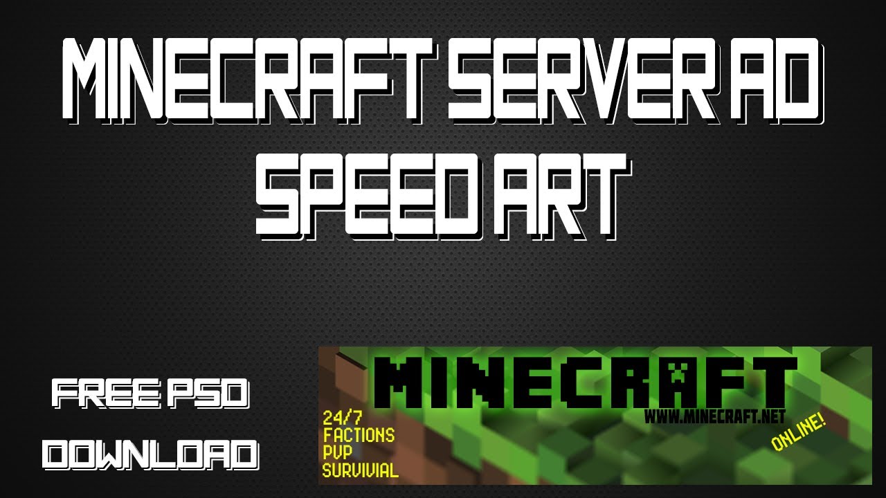 My First Speed Art! Free Download! Minecraft Banner! - YouTube