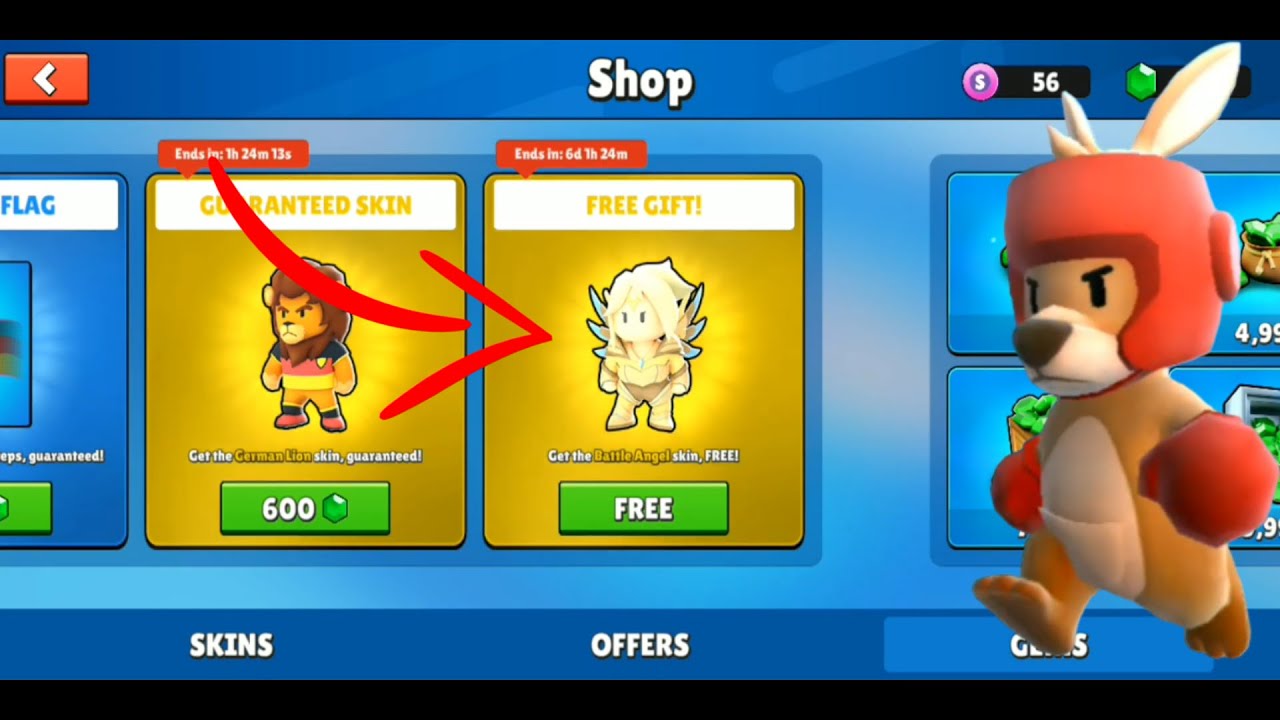 Legendary FREE skin for everyone and spins | Stumble Guys - YouTube