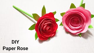 How to Make Paper Rose Flower 🌹 | DIY Paper Rose | Easy Paper Flower Making