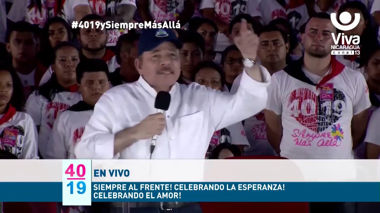 canal 13 fugitiva Palabras del Comandante Daniel en celebración al 40 Aniversario de la Revolución Sandinista