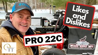 #50 Log Splitter Review 2021 Wolfe Ridge Pro 22C Likes and Dislikes