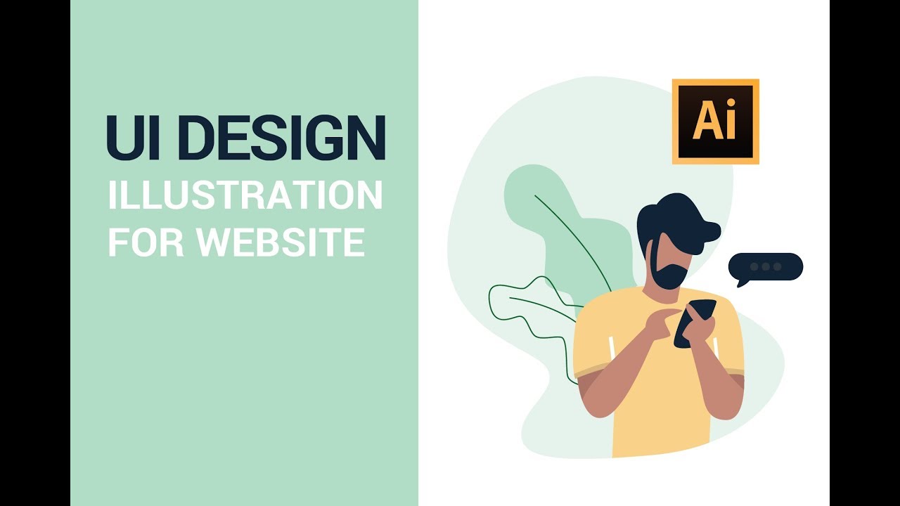 Adobe Illustrator Tutorial - UI Design Illustration for Website (2019 ...