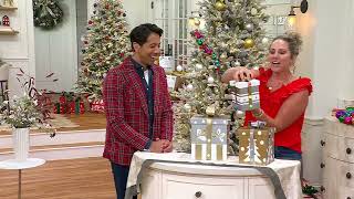 Kringle Express Set of 3 Lit In/Outdoor Stacking Presents on QVC