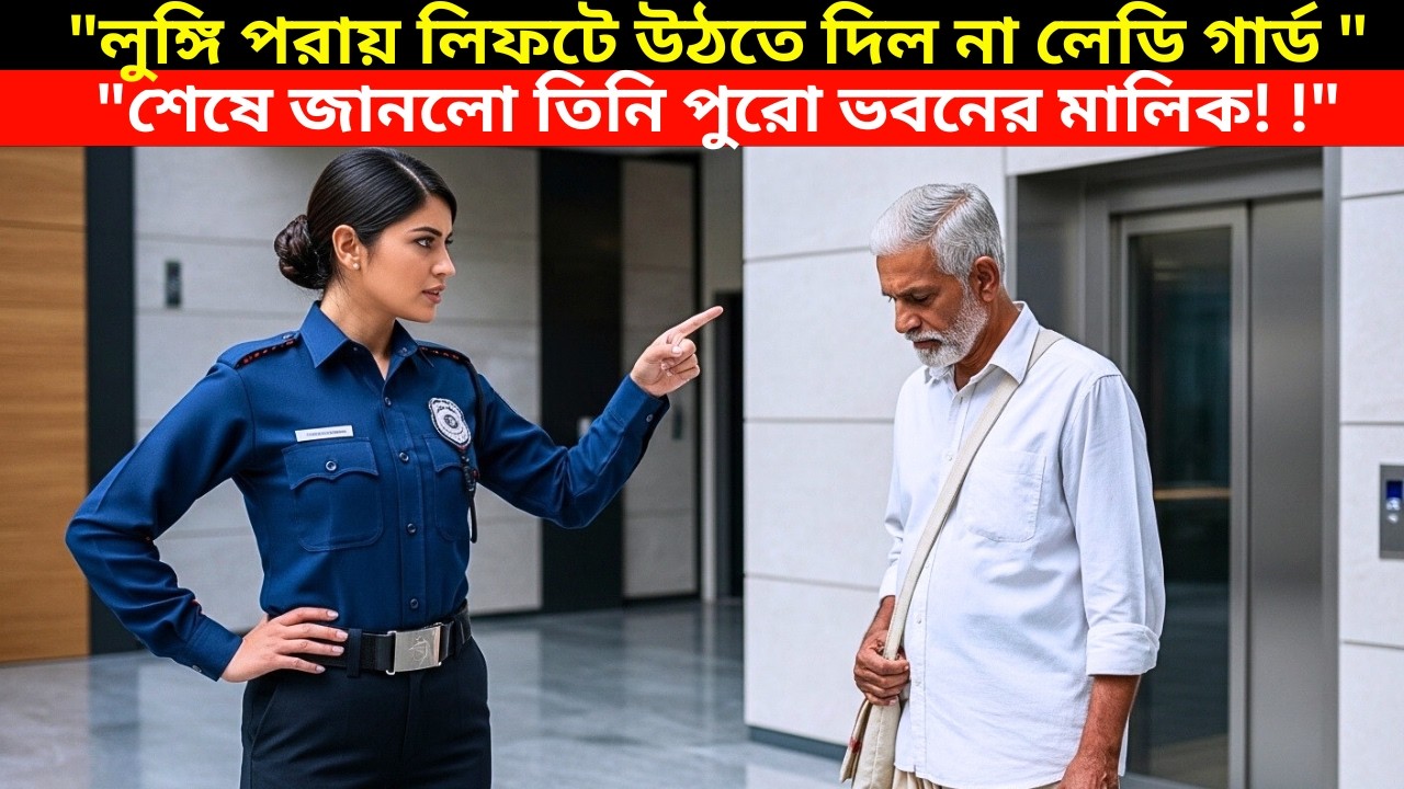 পুরানো লুঙ্গি পরায় লিফটে উঠতে দিল না লেডি গার্ড—উপরে গিয়ে দেখলো তিনি পুরো ভবনের মালিক!