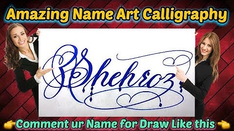 Shehroz Name Signature Calligraphy Status | How to Draw, Cursive Calligraphy with Cut Marker