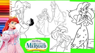 Coloring Disney The Little Mermaid - Princess Ariel & Prince Eric Coloring Pages for kids