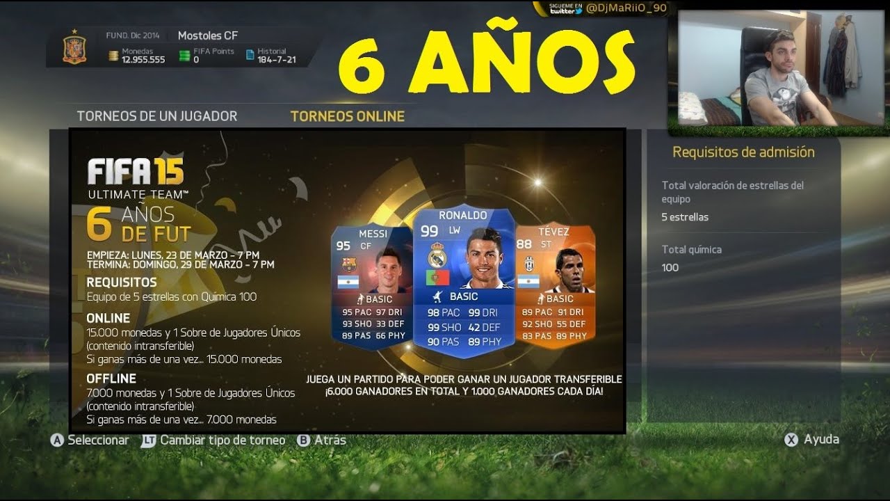 FIFA 15 | TORNEO 6º ANIVERSARIO ULTIMATE TEAM + SOBRES | DjMaRiiO