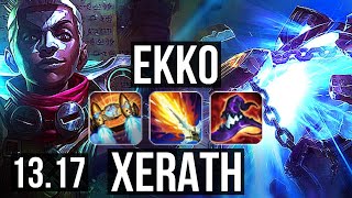 EKKO vs XERATH (MID) | 73% winrate, Legendary, 15/3/4 | NA Grandmaster | 13.17