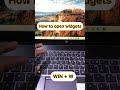 How to open widgets #1million #computer #technology #shortcut  #windows #pctricks #trends #real