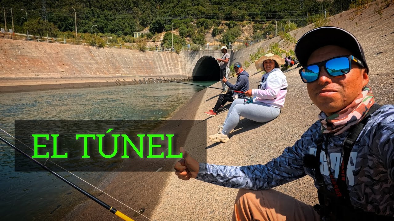PESCA DE PEJERREY CHILENO EN UN TÚNEL😱
