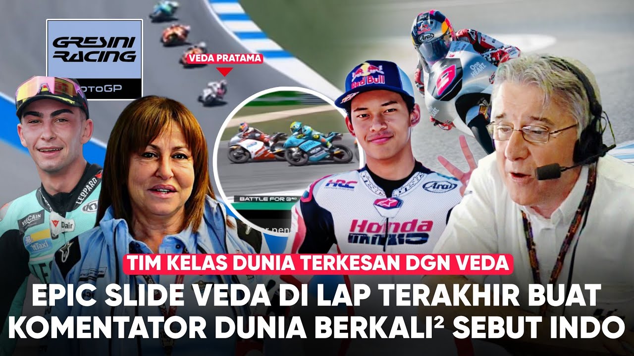 Komentator Teriak² Liat SLIDE VEDA di Tikungan Terakhir! Veda Diakui Rider Spanyol & Dilirik Tim Bes