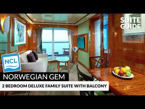 NCL Gem | 2-Bedroom Deluxe Family Suite with Balcony Tour & Review 4K | Norwegian Cruise Lines