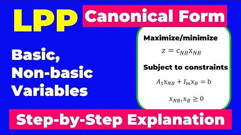 5 Minutes to MASTER Linear Programming with Canonical Form