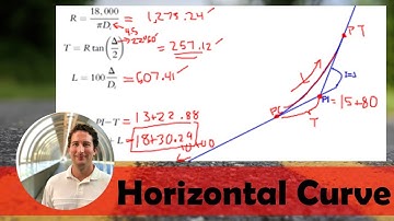 Horizontal Curve Example Problem for Highway Alignment