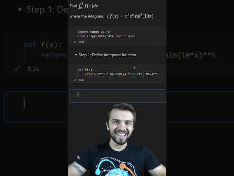 Integral Calculus in PYTHON #python #coding  #shorts
