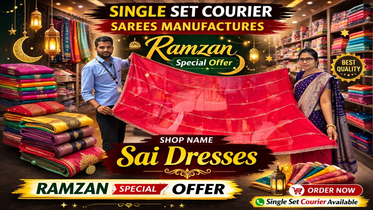 SINGLE SET COURIER||SAREES MANUFACTURES||Sai Dresses@startup sutram
