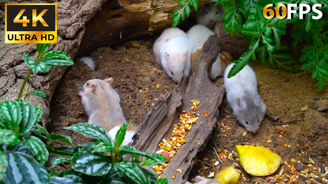 CAT TV: Curious Mice Exploring & Digging in the Wild! 🐭🌿 - YouTube